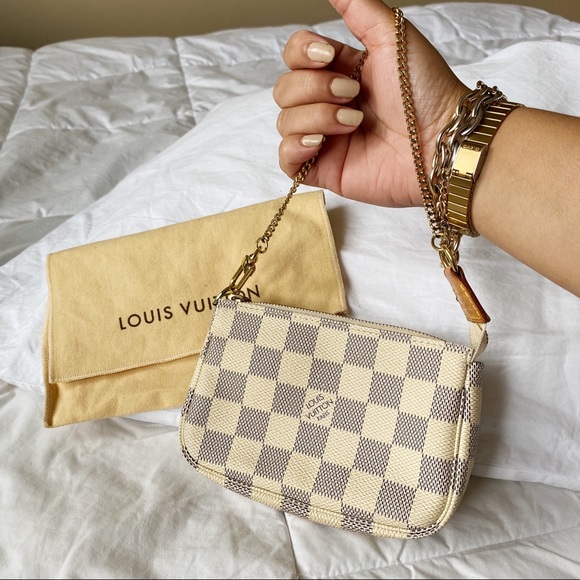 Louis Vuitton Handbags - Louis Vuitton Mini Pochette Damier Azur Canvas
